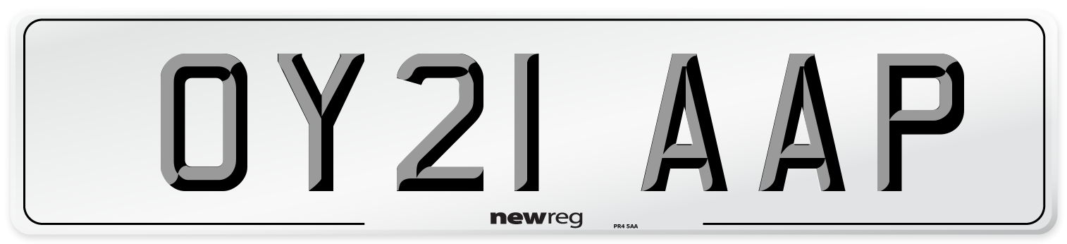 OY21 AAP Number Plate from New Reg